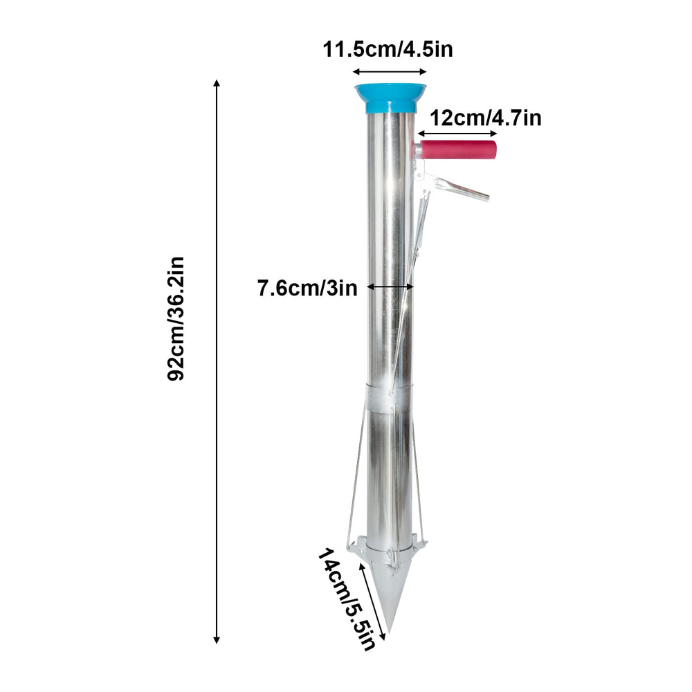 AIWFL handle detail highlighting ergonomic grip and easier planting reach