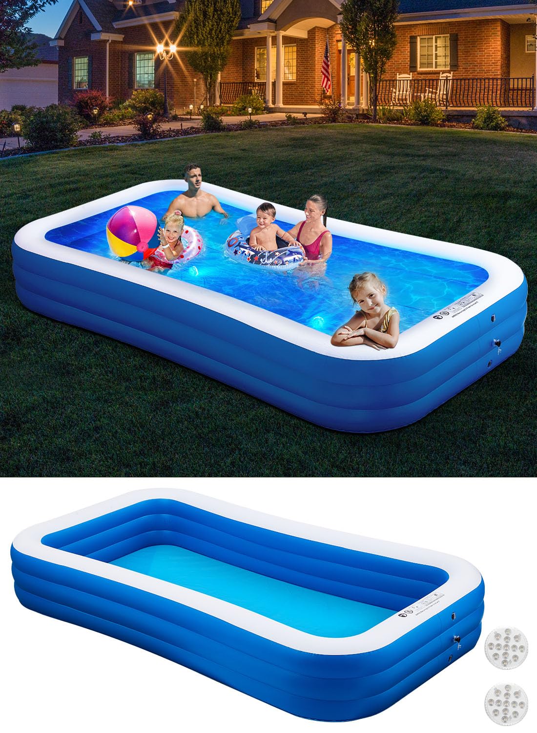 AIYIBEN neatly folded deflated pool packaged for compact storage and transport
