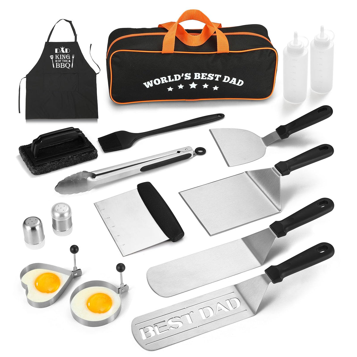 AIYNND front packaging of 16PCS griddle kit showing complete gift set and convenience