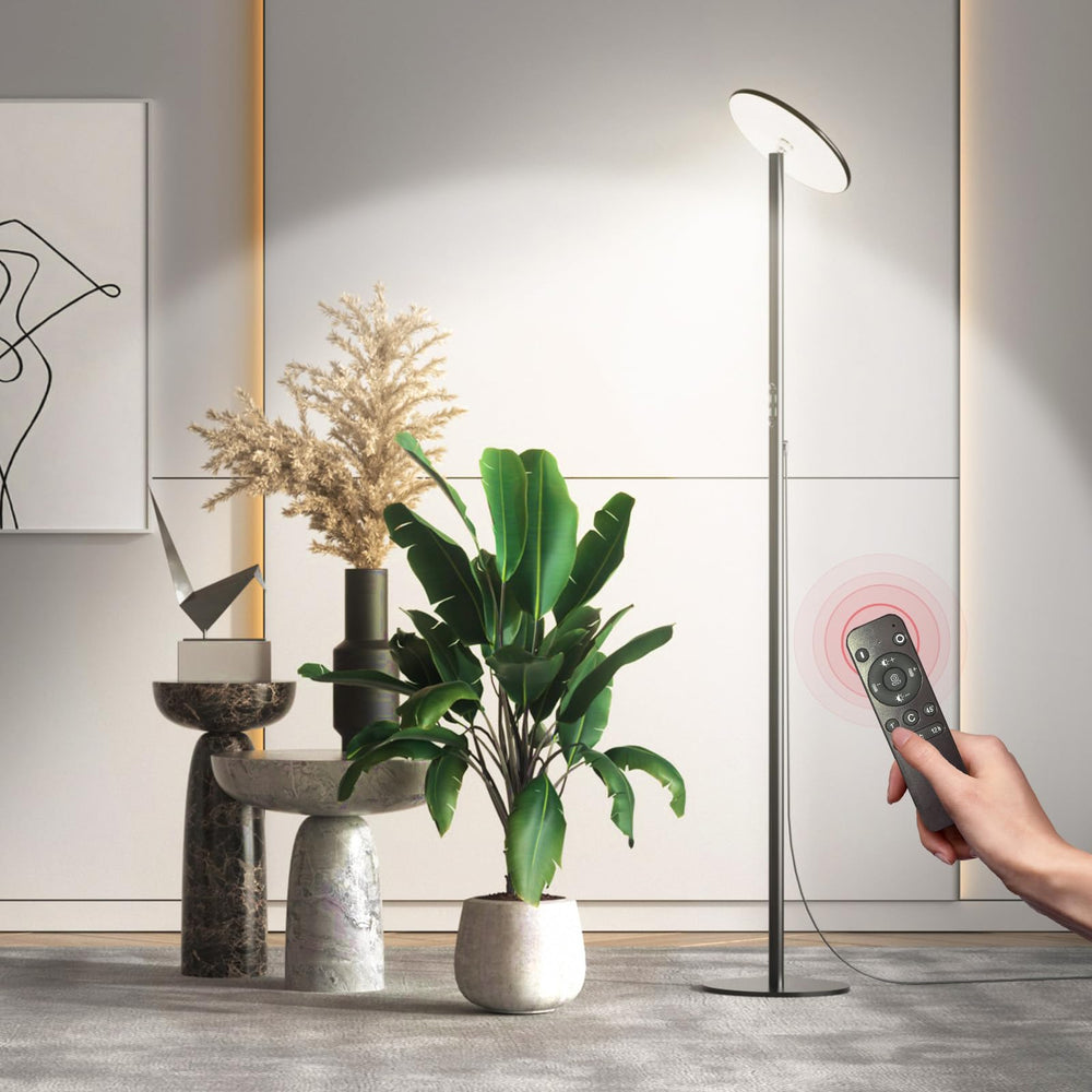 AJABotanics front view of full-height grow light showing sleek profile and placement benefits
