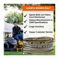 AJANTA INDUSTRIAL belt installed on a mower deck demonstrating correct fit and restored performance