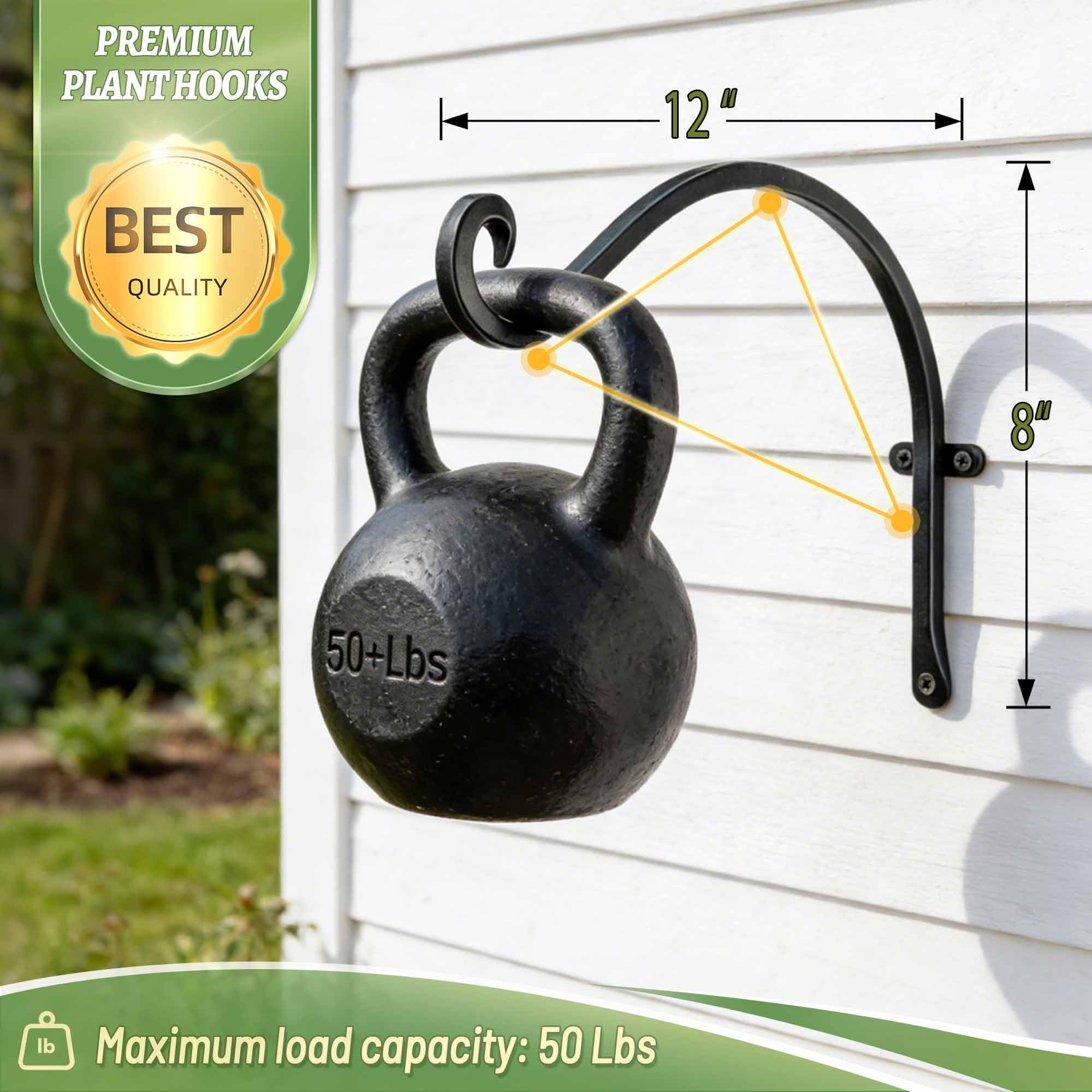 AJART detailed view of 2 inch deep-U hook locking hanging items securely