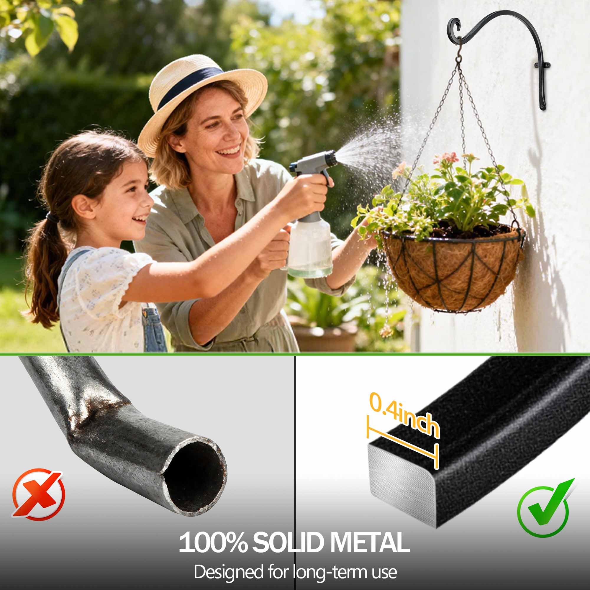 AJART bracket mounted on wooden fence providing strong, stable support