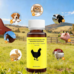 Ajfwm topical application being applied to a duck for external parasite control