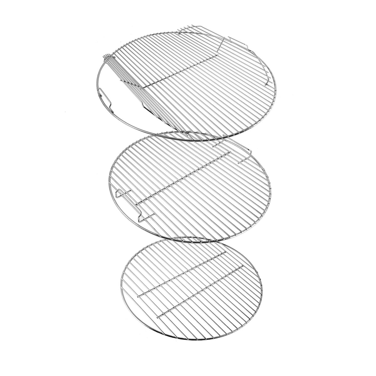 AJinTeby front view of three-piece grate set showing fit and durability