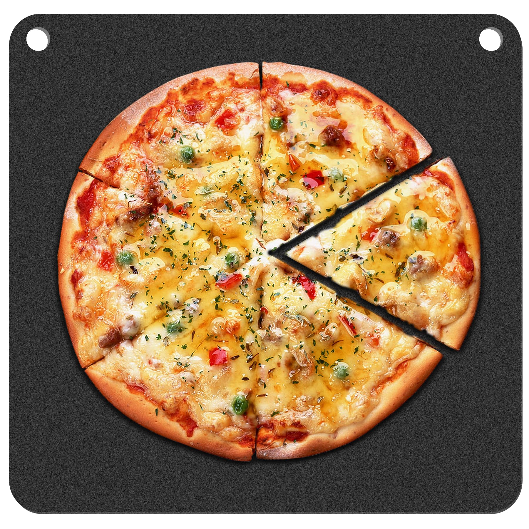 AJinTeby front view 16 inch pizza steel showing durable baking surface benefit