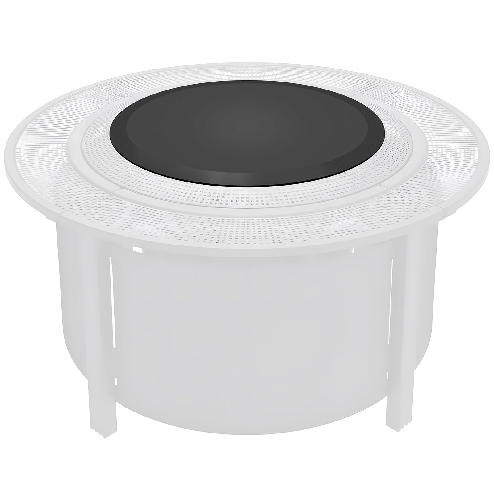 AJinTeby front view lid on surround protecting fire pit and adding surface