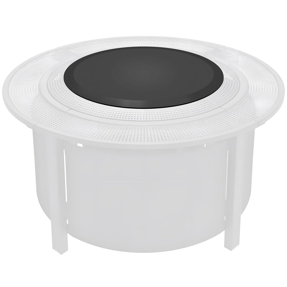 AJinTeby front view lid on surround protecting fire pit and adding surface