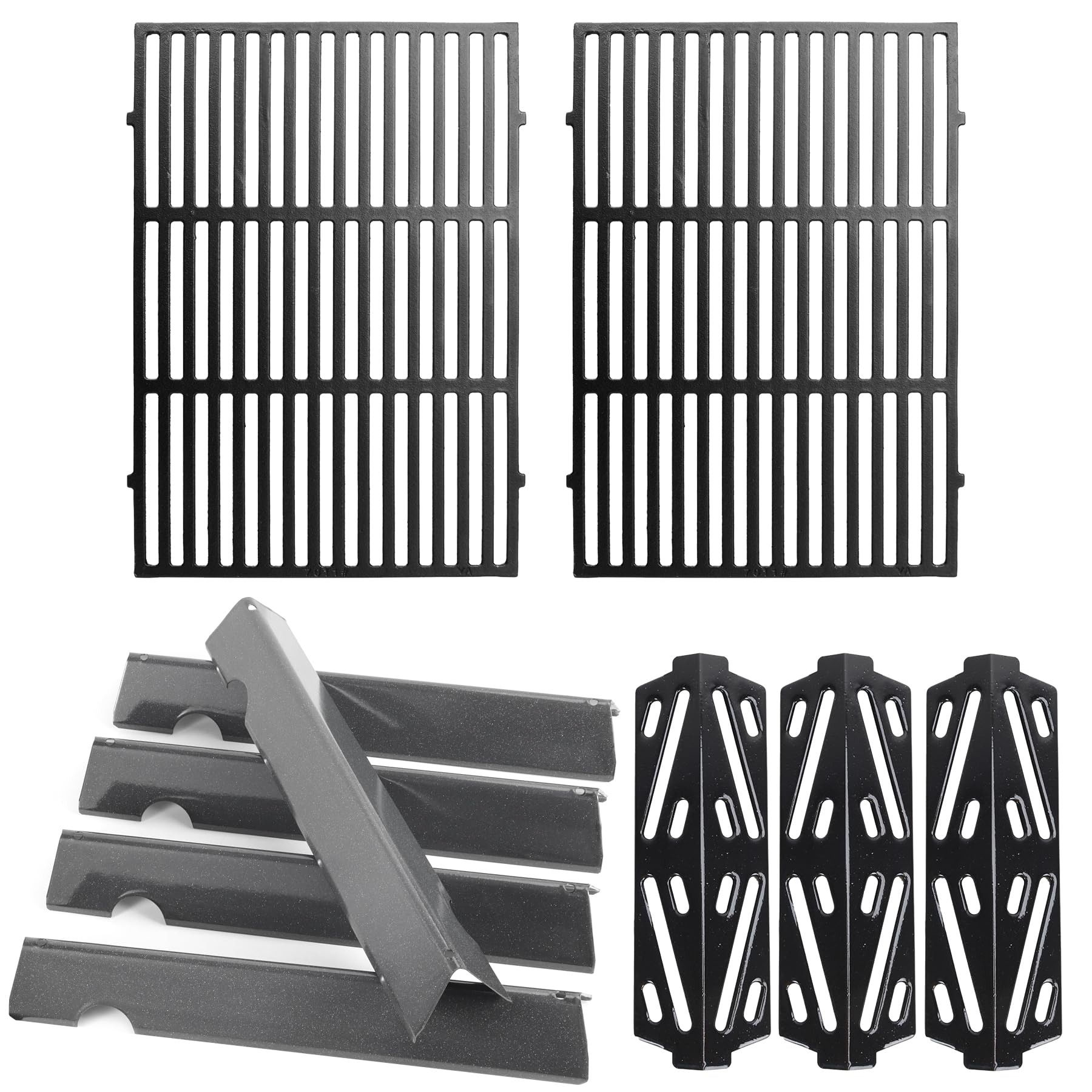 AJinTeby front view of both replacement cooking grates showing restored surface and even heat