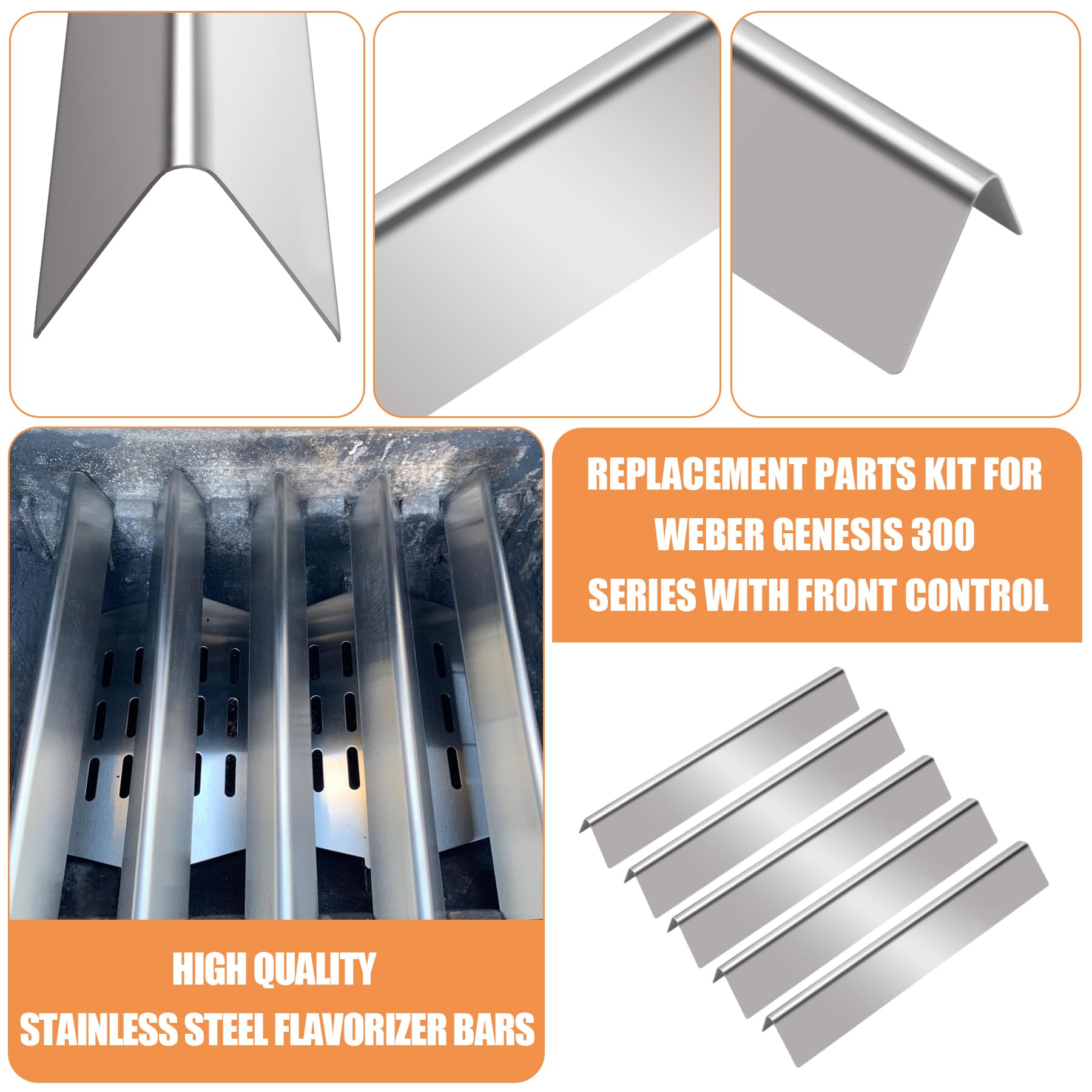 AJinTeby heat deflectors top view demonstrating coverage and protection for burners