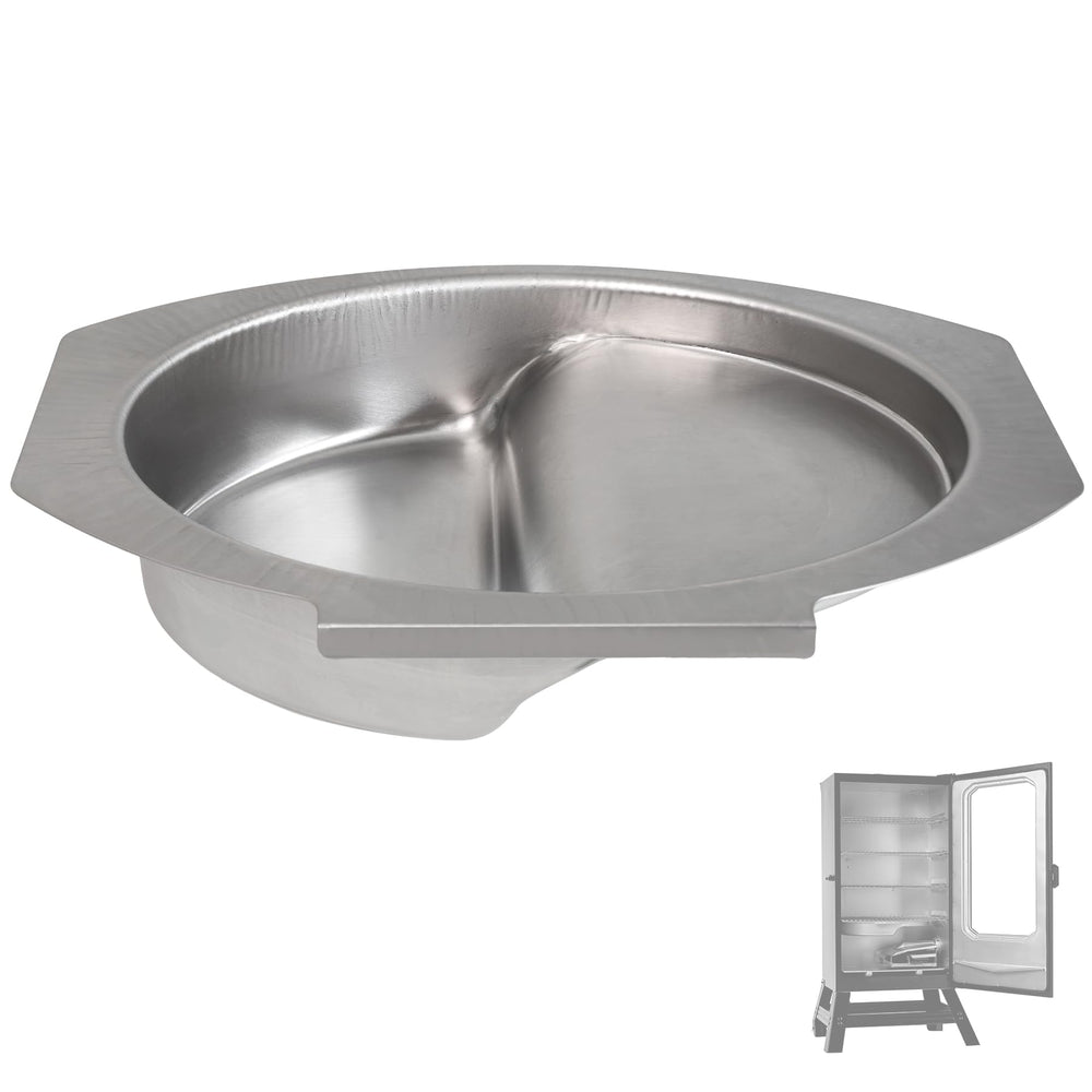 AJinTeby front view of water bowl showing fit and shape for Masterbuilt