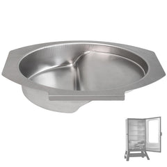 AJinTeby front view of water bowl showing fit and shape for Masterbuilt