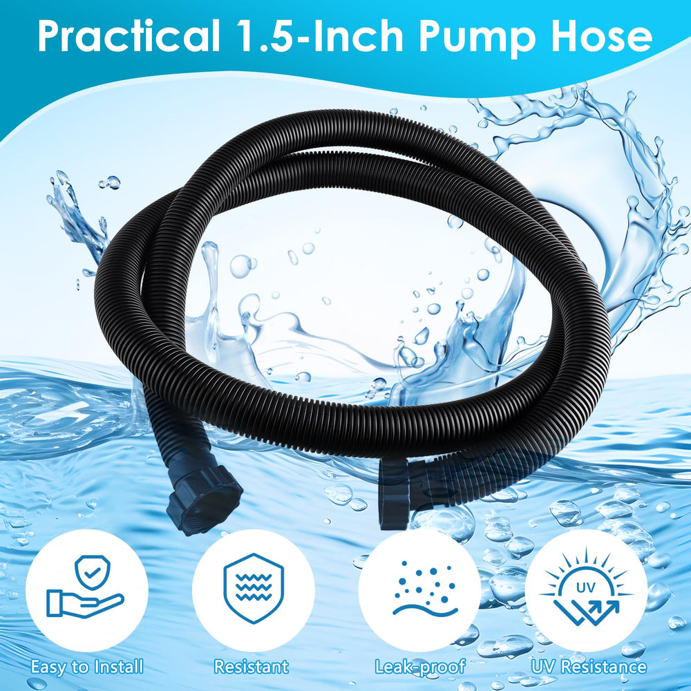 AJLICHIBAN FUN hose next to ruler showing 10ft length for flexible routing