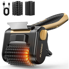 AJOGO gold cordless brush front packaging showing tool and accessories for quick identification