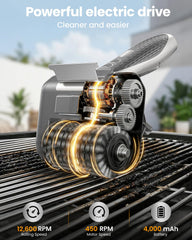 AJOGO rotating cleaning head close-up lifting char for faster removal