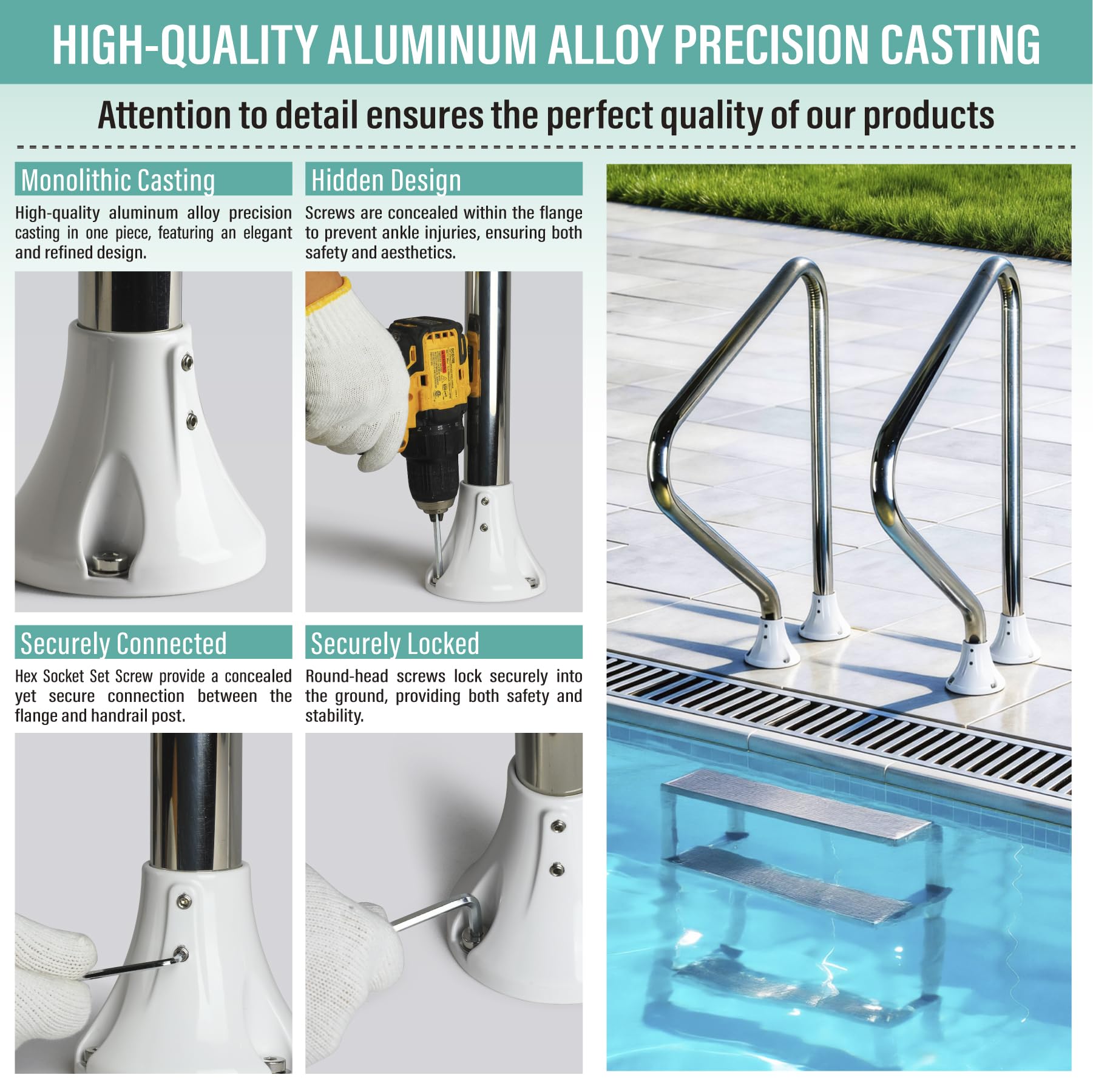 AJOVW laid-out hardware kit with stainless steel fasteners for corrosion resistance benefit