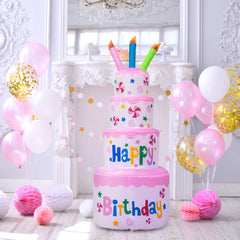 AJY inflatable cake front view showing bright LED visibility