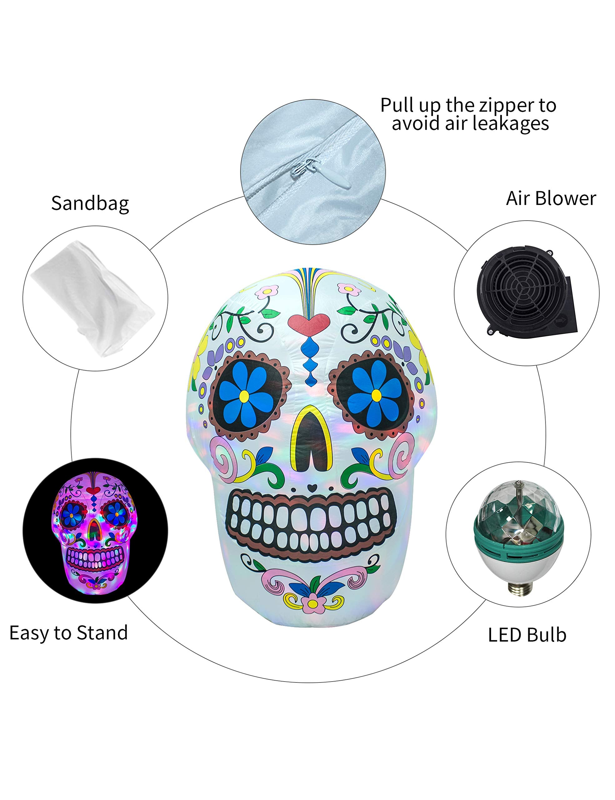 AJY inflatable placed in yard creating a bold Halloween centerpiece