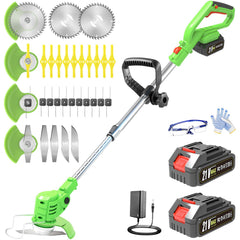 Akenuoke full assembled trimmer front view showing portability and compact storage benefit