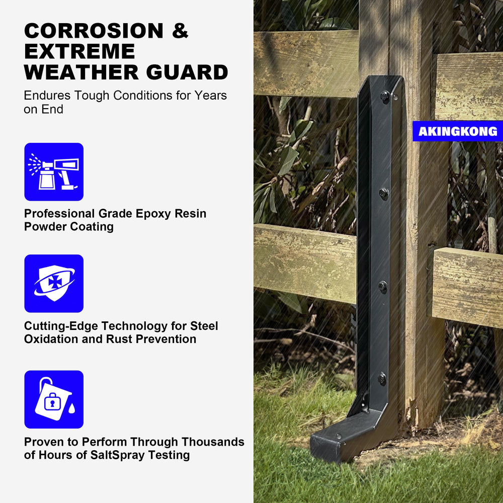 akingkong installed under gate post restoring alignment and stability