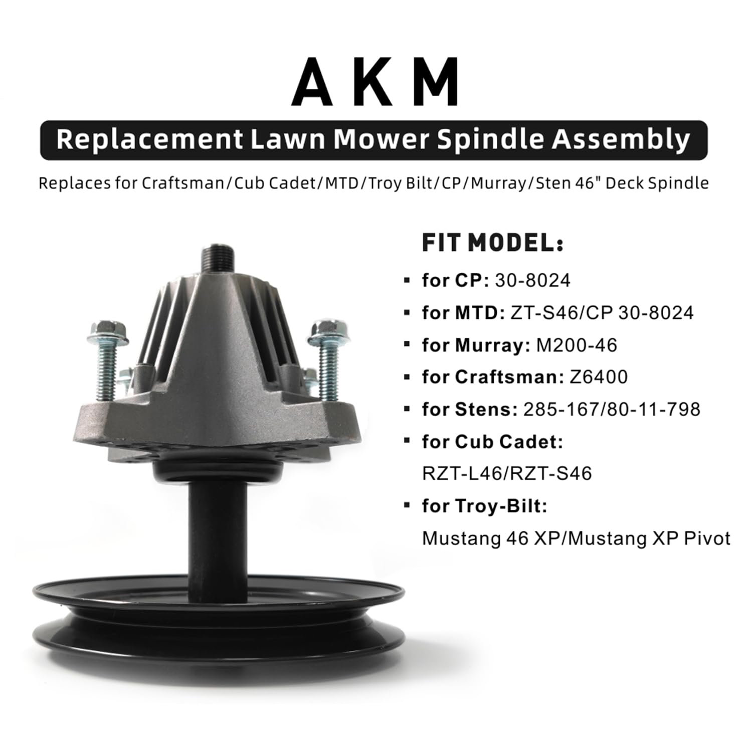 AKM spindle close-up bearing housing highlighting strength and wear resistance