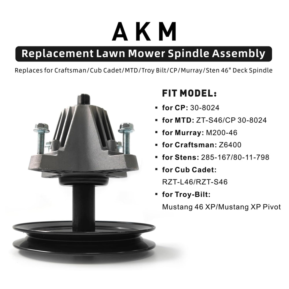 AKM spindle close-up bearing housing highlighting strength and wear resistance