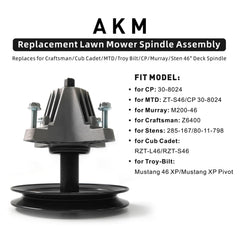 AKM spindle close-up bearing housing highlighting strength and wear resistance
