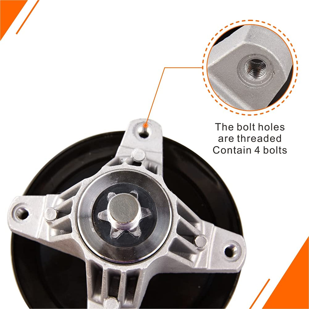 AKM spindle mounting holes with screws for easy secure installation