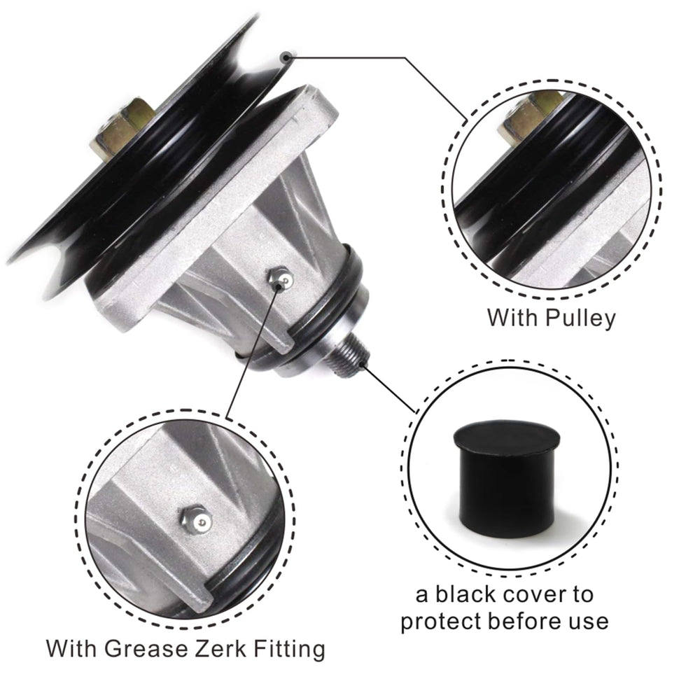 AKM spindle overall dimension view showing height and fitment verification benefit