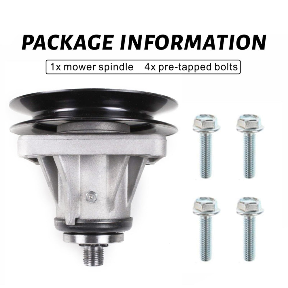 AKM spindle packaged with screws included showing readiness for immediate installation