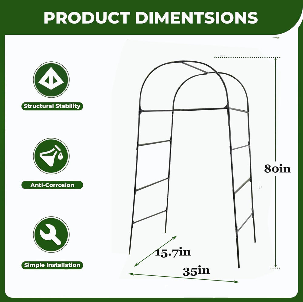 Alabzphsia arch supporting cucumbers and foliage in raised bed benefit: easier harvesting