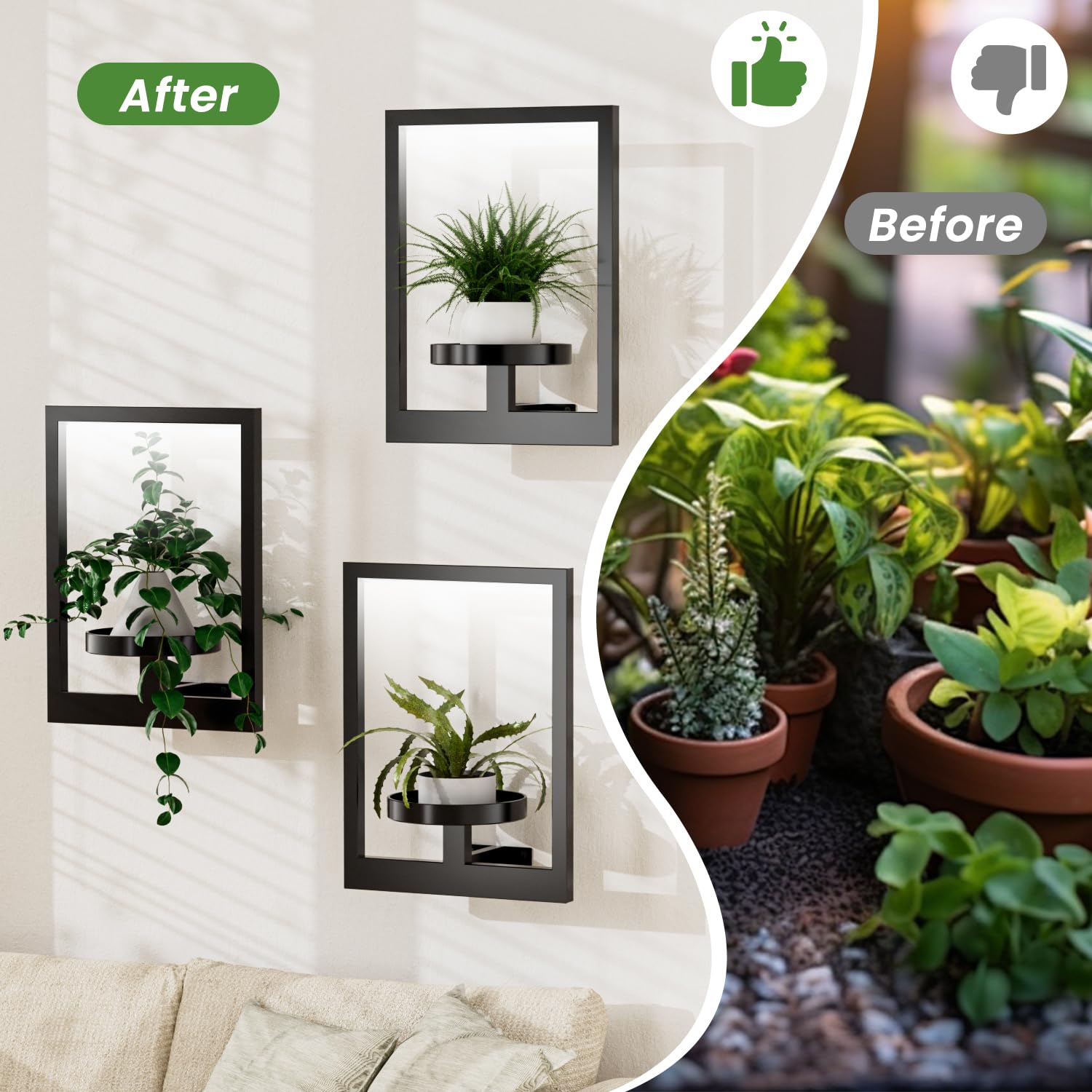 ALACOO styled shelf with pots and decor demonstrating versatile styling