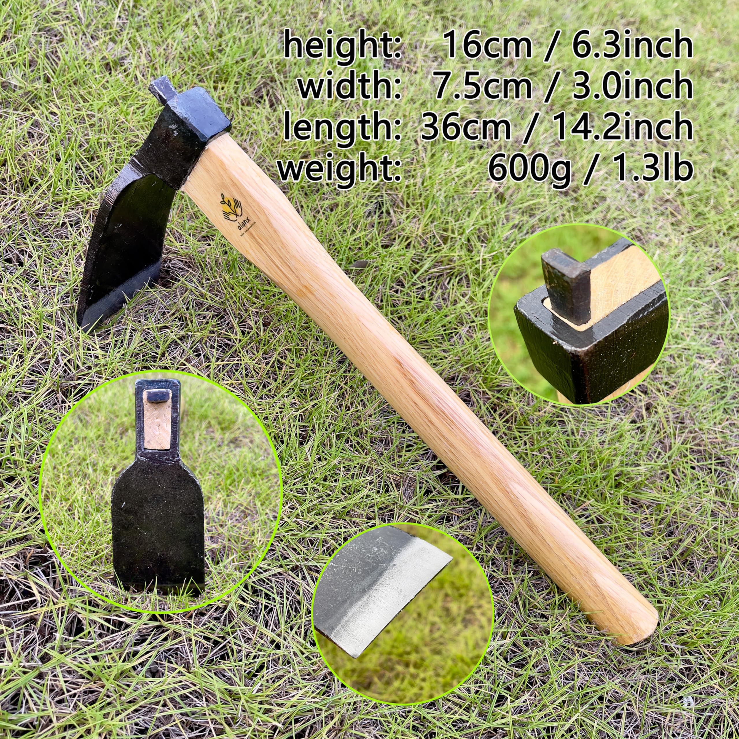 alanx close-up forged steel blade highlighting strength and sharpness