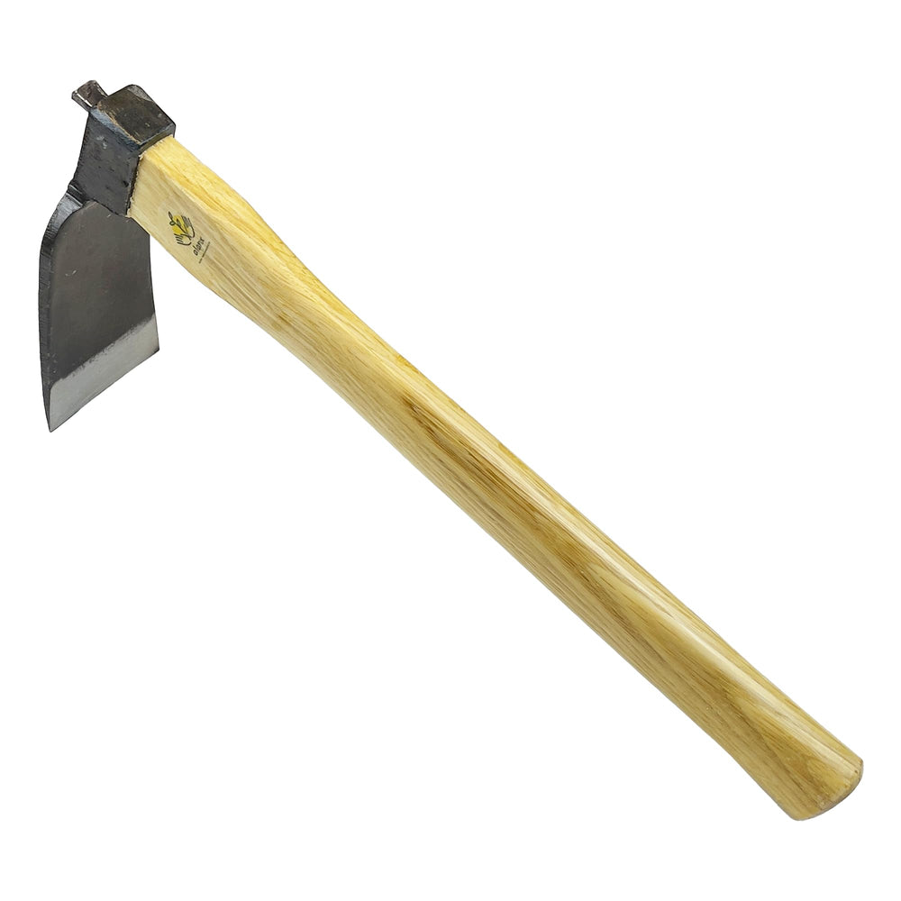 alanx front view curved hoe showing full tool for durable gardening
