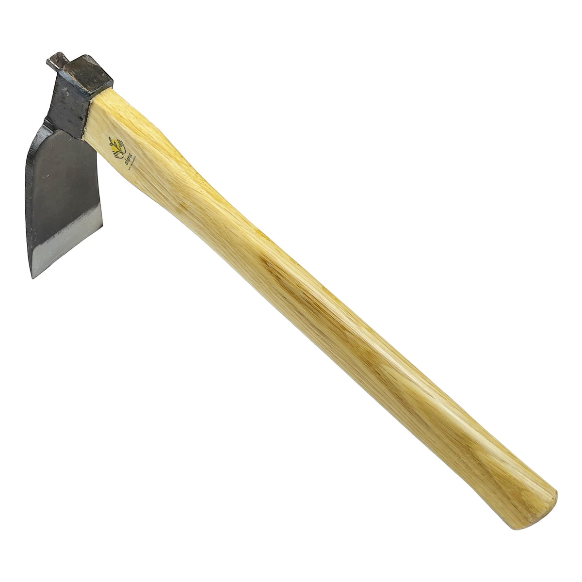 alanx front view curved hoe showing full tool for durable gardening