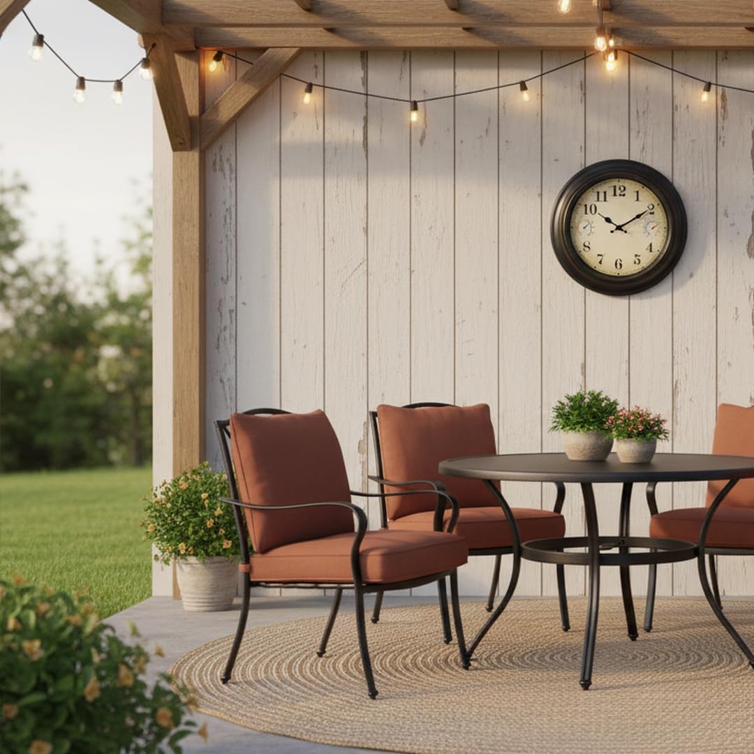 Alarllok in garden lifestyle scene adding decor and useful time info