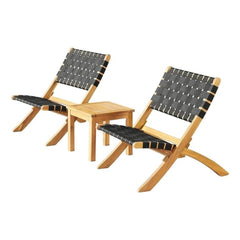 Alaterre Furniture front view of full bistro set showing compact design and easy placement