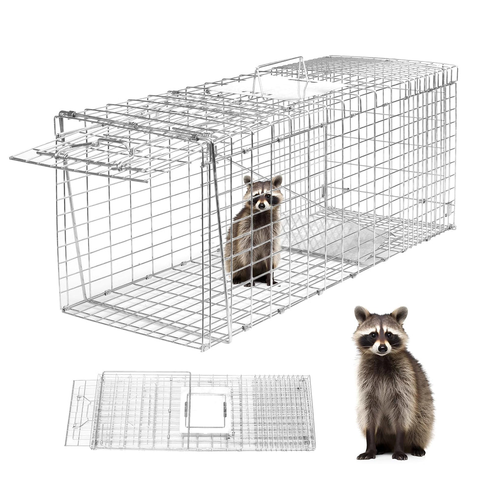 aledaras front view of assembled cage showing sturdy frame and clear benefit of secure capture