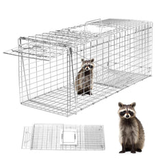 aledaras front view of assembled cage showing sturdy frame and clear benefit of secure capture