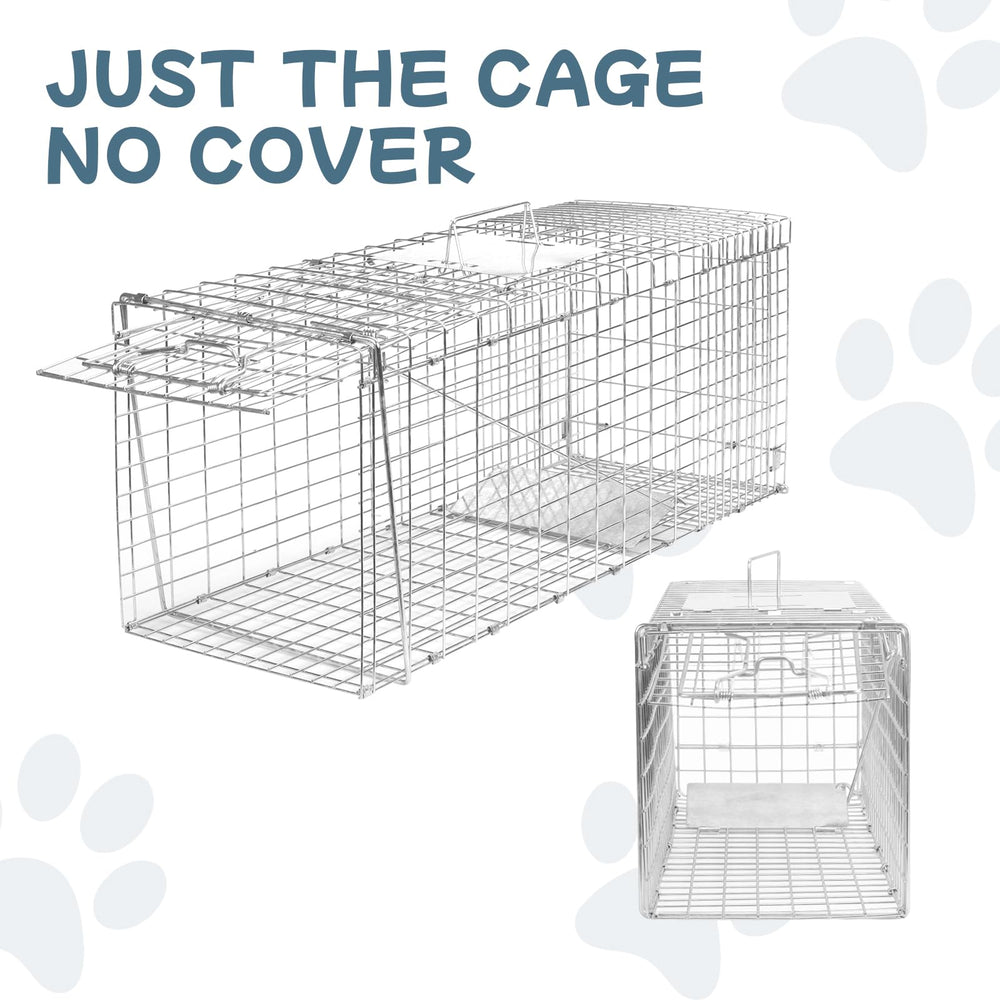 aledaras in-use with a raccoon safely contained demonstrating humane live capture benefit