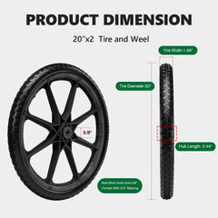 aledaras side profile highlighting polyurethane tread for long-lasting, puncture-free use