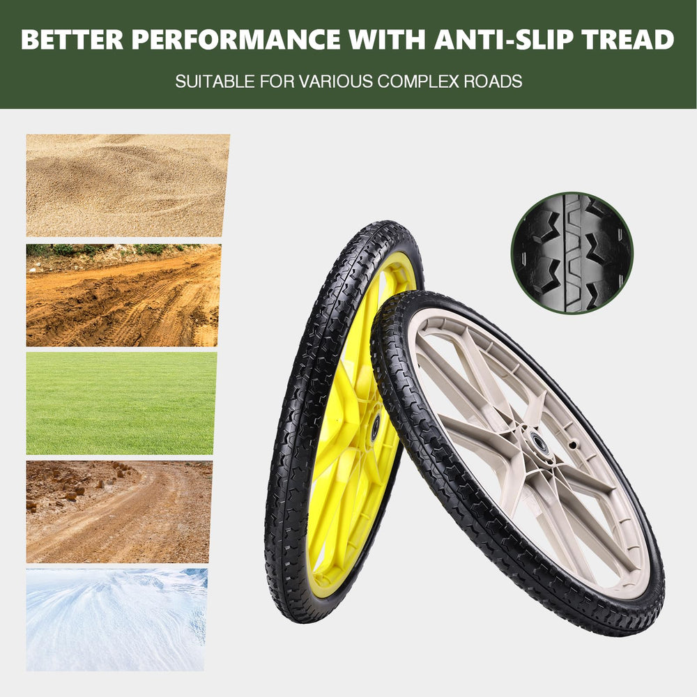aledaras wheel in use on garden cart demonstrating smooth transport benefit