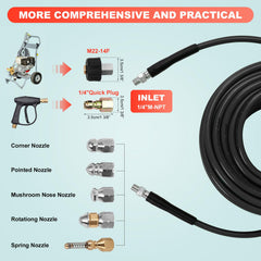 Aleiry pointed nozzle detail demonstrating targeted clog removal