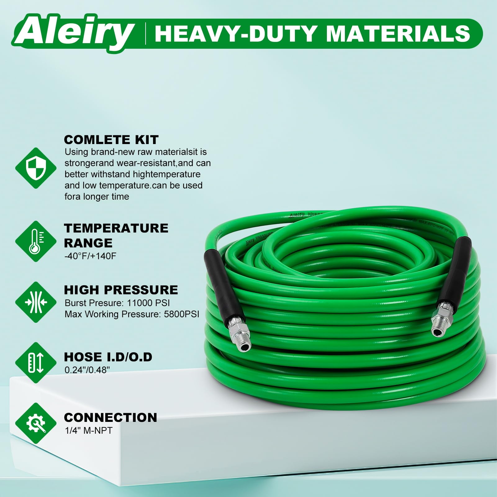 Aleiry detailed nozzles close-up highlighting spray types for effective cleaning