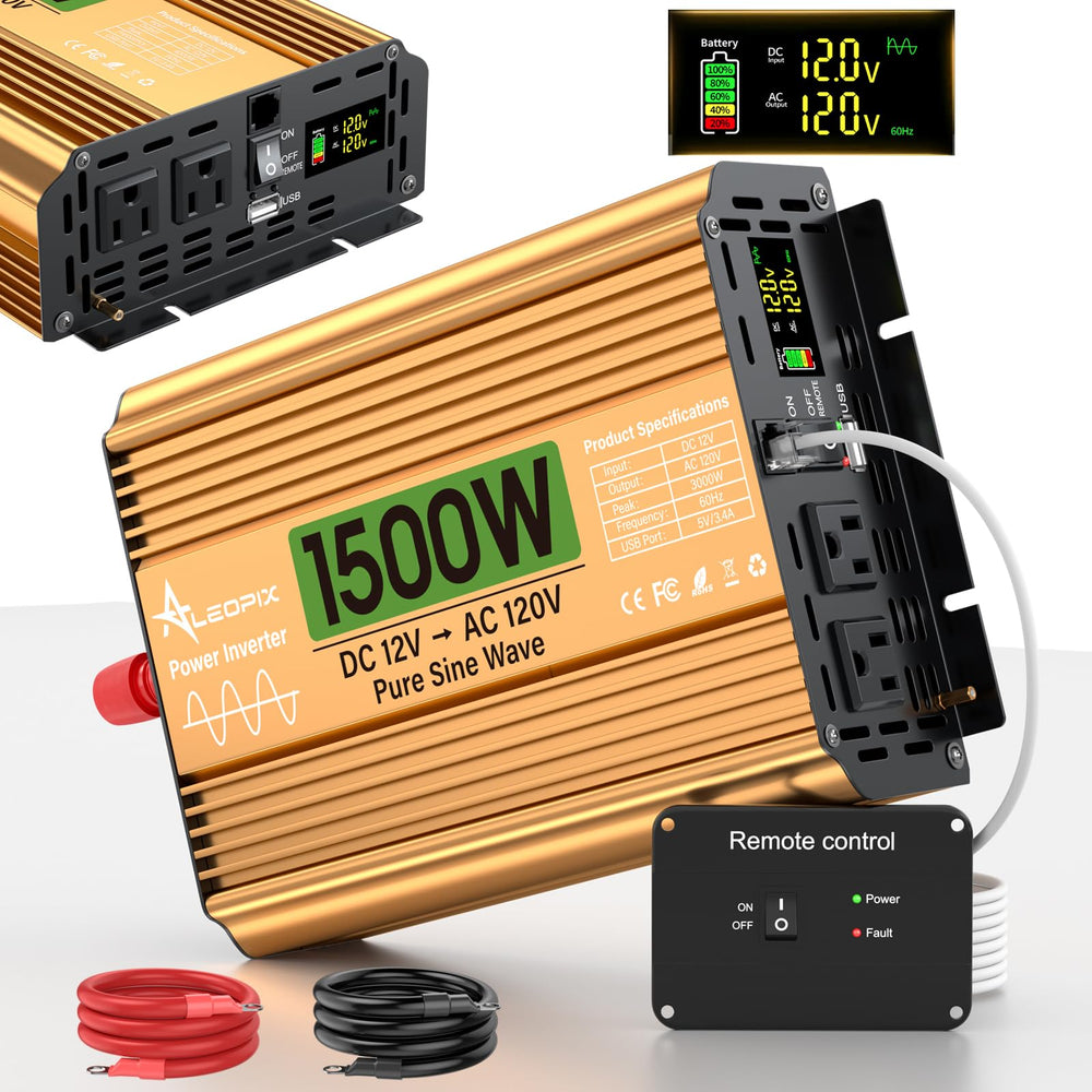 ALEOPIX front panel showing ports and controls for easy power access