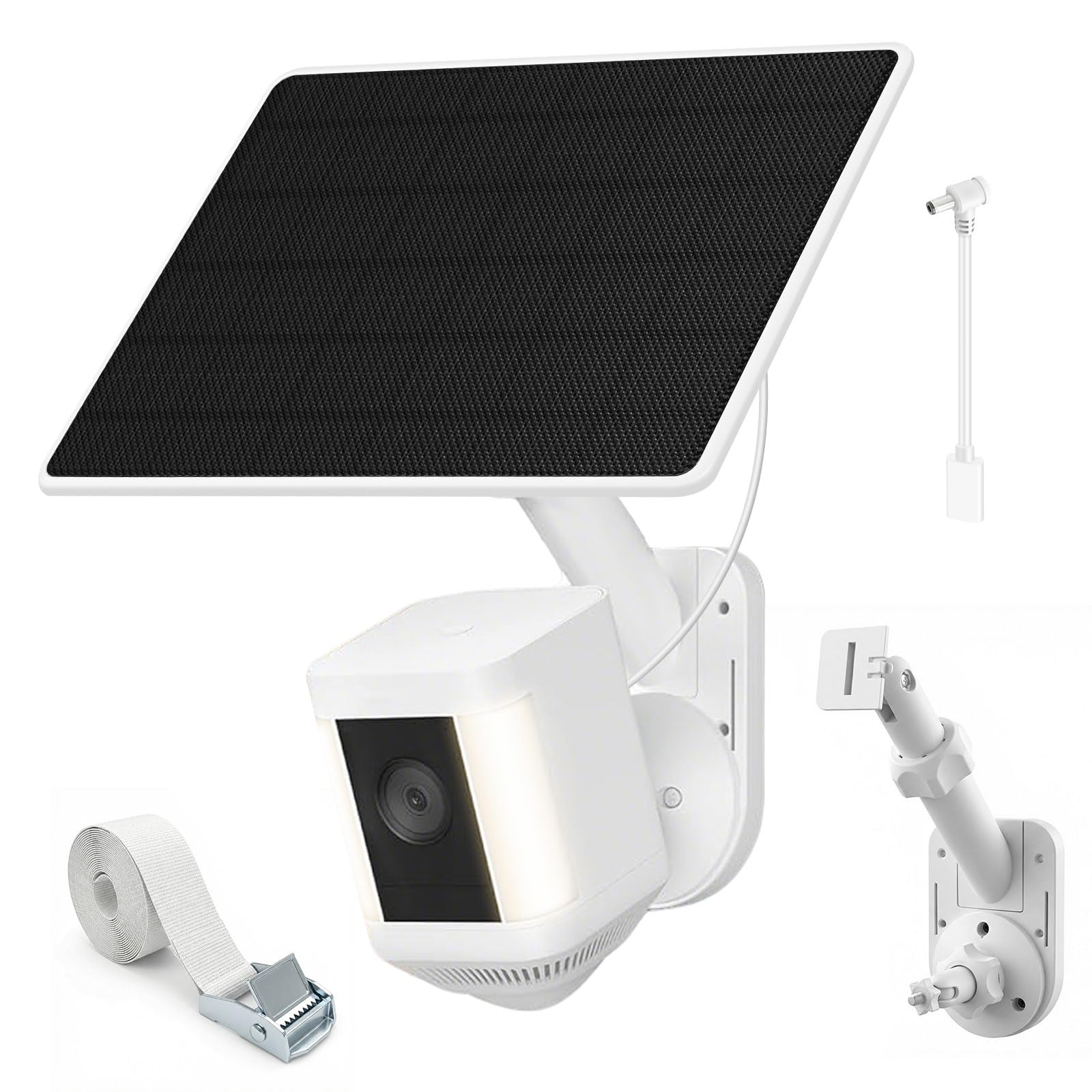 ALERTCAM front view showing panel and mounted Ring camera for neat installation