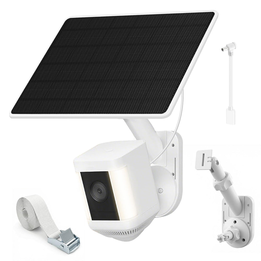 ALERTCAM front view showing panel and mounted Ring camera for neat installation