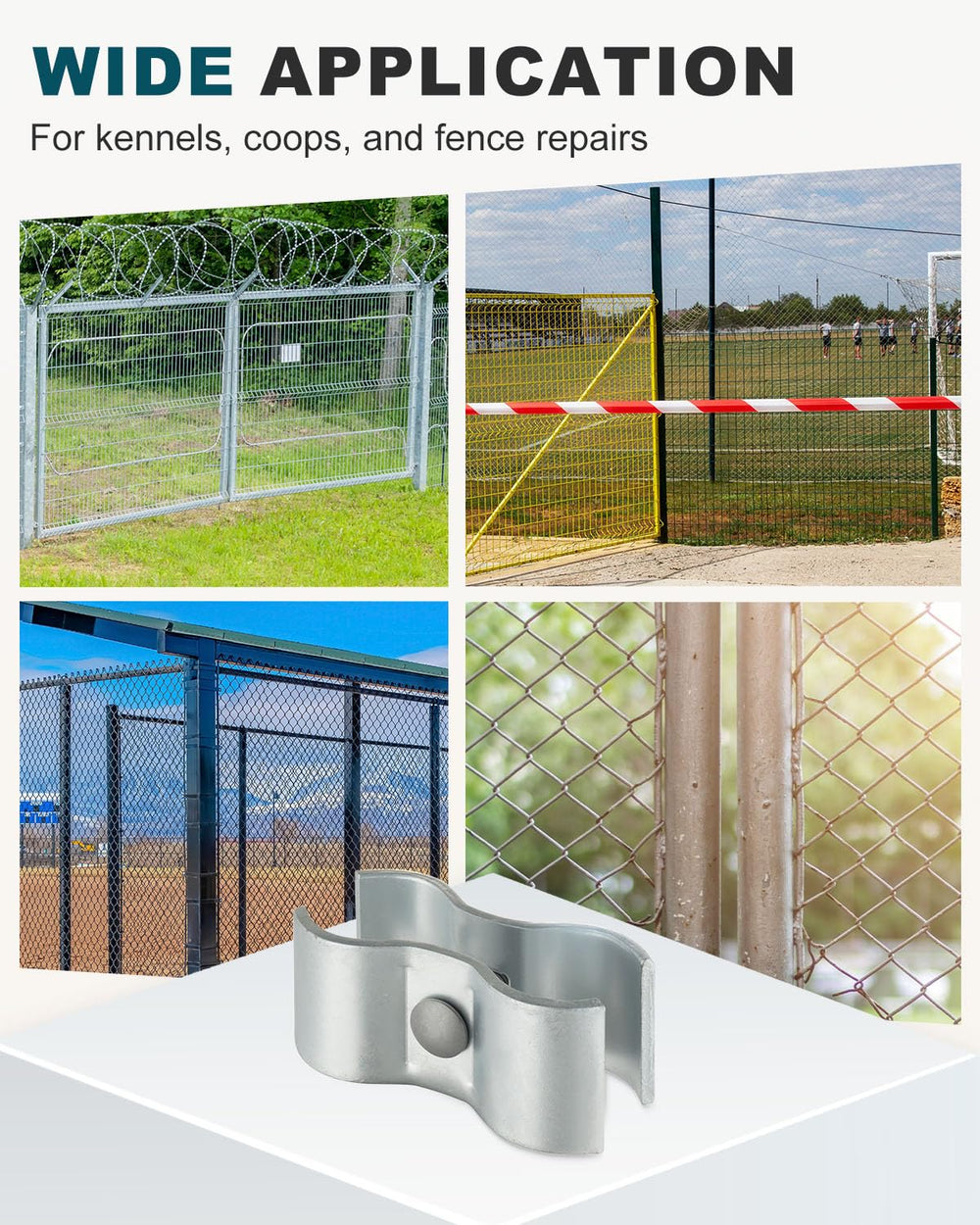 Alffun clamp components laid out showing included bolt and nut for easy replacement benefit