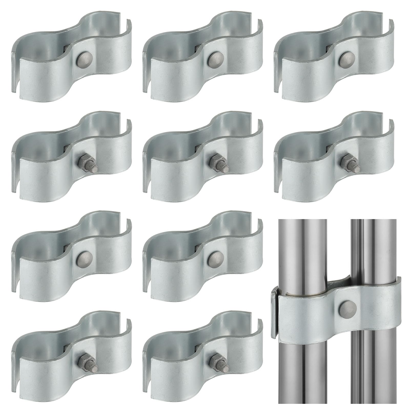 Alffun front view of ten clamp sets showing compact packaging and hardware benefits