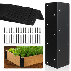 Alffun 12-pack corner brackets front view showing robust steel and powder coat durability